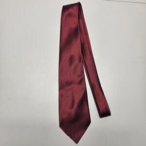Vintage Mens Maroon Satin Formal Necktie 60"Lx3.5"W Neck Tie